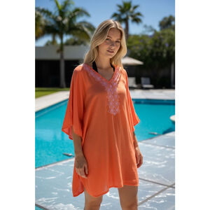 Lilly Pulitzer Target Camilla Embroidered Tunic Sz Small Beach coverup vacation